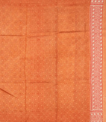 Light Peach Woven Tussar Silk Saree With Printed Floral Motifs-TU3095