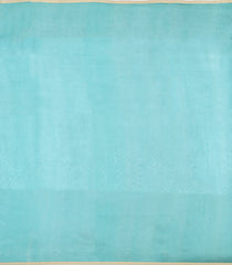 Turquoise Woven Pure Banarasi Organza Silk Saree With Meena Buttas-KS1155