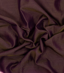 Dark Brown Woven Blended Viscose With Contrast Border-BL5574