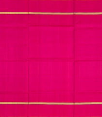 Magenta Handloom Kanchipuram Silk Saree With Checks