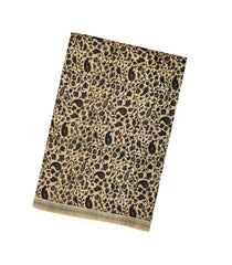 Beige Handloom Tussar Saree With Printed Paisley Motifs-TU3043