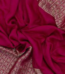 Pink Woven Synthetic Viscose Saree With Annam Zari Border-BL5054