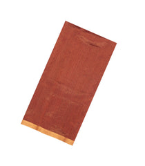 Crimson Handloom Maheswari Silk Cotton Saree With Zari Stripes-SC4853