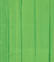 Green Handloom Kanchipuram Silk Saree With Poppyseed Checks