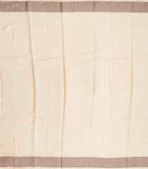 Cream Woven Tussar Silk Saree With Floral Butta Motifs-TU2948