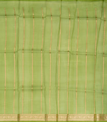 Light Green Handloom Banarasi Organza Silk Saree With Floral Buttas-BE1588
