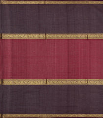 Maroon Handloom Muppagam Silk Cotton Saree With Checks-SC4345