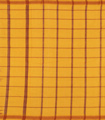 Yellow Woven Kadapa Cotton Saree With Checks-KN0700
