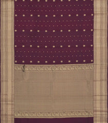 Dark Maroon Woven Pure Silk Saree With Zari Buttas-EC2580