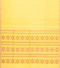 Yellow Handloom Soft Tussar Silk Saree With Zari Buttas-TU3801