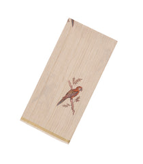 Taupe Woven Synthetic Manipur Silk Saree With Red Printed Bird Motifs-BL4950