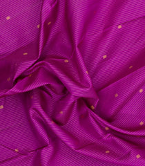 Purple Handloom Kanchipuram Silk Saree With Stripes & Buttas-KA15340