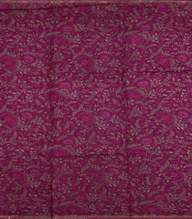 Pink Printed Tussar Silk Saree With Floral Motifs In Border-TU3677