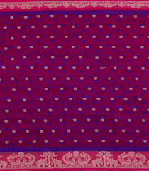 Purple Printed Synthetics Dola With Zari Butta & Zari Border -BL5227