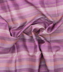 Multi Colour Printed Synthetic Dupion Saree With Stripes & Contrast Border-BL6060