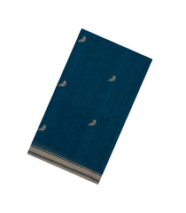 Indigo Handloom Bengal Cotton Saree With Bird Buttas-BG1790