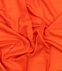 Orange Woven Blended Viscose Saree With Zari Checks-BL6083