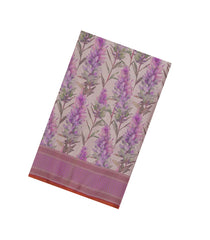 Taupe Handloom Banarasi Satin Silk Saree With Meena Floral Motifs-BE1834