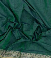 Sea Green Woven Bengal Cotton Saree With Contrast Border-BG1900