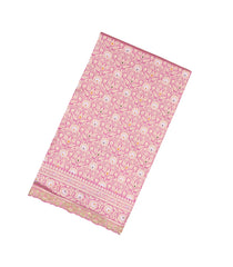 Lilac Woven Silk Saree With Meena Floral Motifs & Hand Embroidered Selvage-EN1702