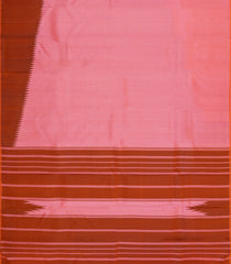 Peach Handloom Korvai Kanchipuram Rising Border Silk Saree-KA15410