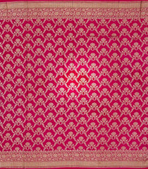 Purple Handwoven Banarasi Khadi Georgette Silk Saree With Zari Border-BE1728