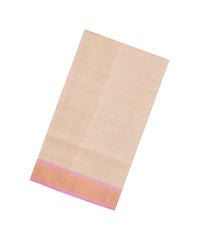 Taupe Handloom Silk Cotton Saree With Contrast Zari Border-SC4633