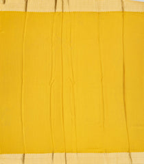 Yellow Mysore Crepe Silk Saree With Peacock Floral Motifs-MS3110