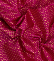 Crimson Handloom Kanchipuram Silk Saree With Zari Checks & Buttas-KA16330