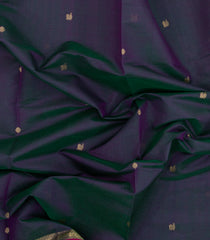 Blue Handloom Silk Cotton Saree With Buttas-SC4340