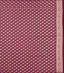 Burgundy Woven Blended Satin Saree With Zari Border-BL6020