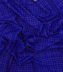 Blue Woven Mysore Silk Saree With Pure Zari Checks -MS3280