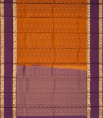 Rust Handloom Soft Silk Saree With Buttas & Contrast Border-SO4039
