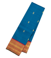 Indigo Handloom Korvai Kanchipuram Silk Saree With Buttas-KA16423
