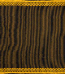 Black Handloom Bengal Cotton Saree With Floral Buttas-BG1848
