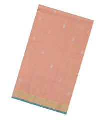 Peach Handloom Uppada Silk Saree With Meena Buttas-UP0423