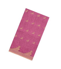 Dusty Pink Printed Synthetics Dola Saree Zari Buttas-BL5296
