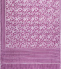 Pink Printed Chanderi Cotton Saree With Zari Border-CC1633