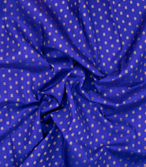 Blue Handloom Korvai Silk Pavadai & Blouse With Zari Buttas-PM2076