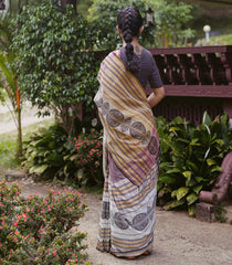 Maroon Handloom Bengal Cotton Saree With Contrast Border -BG1710