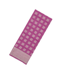 Dusty Pink Woven Synthetic Viscose Saree With Floral Zari Motifs & Border-BL5080