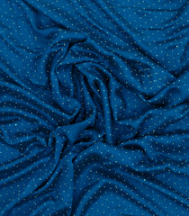 Blue Woven Synthetic Vichitra Saree With Stone Work -BL5433
