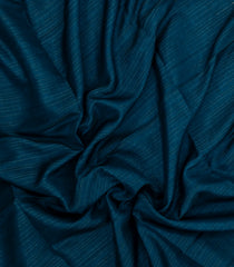 Navy Blue Printed Synthetic Tussar Silk Saree With Zari Stripes & Border -SY0087