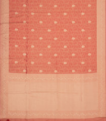 Red Woven Art Tissue Dupion Saree With Floral Zari Buttas-BL5882