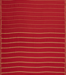 Red Woven Mysore Silk Saree With Pure Zari Stripes-MS3295