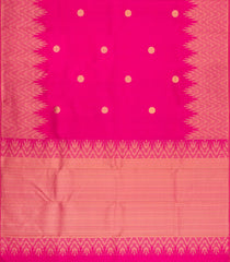 Pink Handloom Kanchipuram Silk Saree With Chakaram Buttas-KA15833