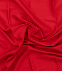 Red Woven Mysore Silk Saree With Contrast Border-MS3664