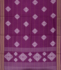 Purple Printed Art Dola Silk Saree With Stripes & Floral Motifs-BL5754