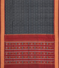 Black Handloom Pochampally Ikat Silk Saree With Tie & Dye Motifs -IK0425