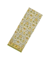 Light Green Printed Crepe Silk Saree With Floral Motifs-PS0919